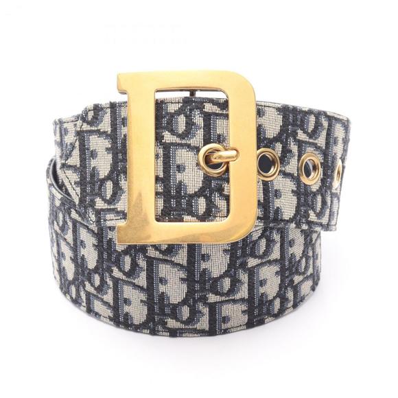 DIOR Blue Leather Belt - Picture 1 of 4